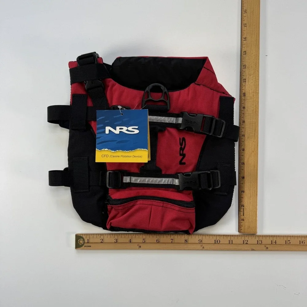 NRS CFD Canine Floatation‎ Device Dog Life Jacket Water PFD Red 20-40lbs K9